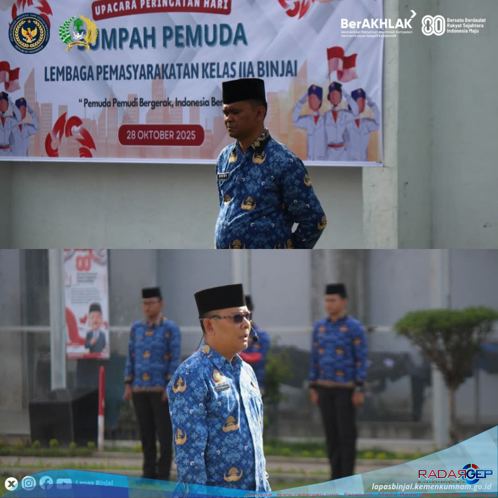 Lapas Binjai Peringati Sumpah Pemuda Ke-97, Kalapas Ajak Warga Binaan Jaga Persatuan